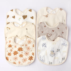 Baby Bibs Pure Cotton Velvet Boys and Girls Baby Bibs Waterproof Autumn and Winter Thickened Newborn Bibs