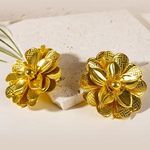 Stylish and Elegant Multi-layered Flower Metal Earrings