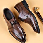New Arrival Leather Shoes Brown Business Formal Fashion for Men Fashionable Party Leisure Manufacturers Dress Shoes