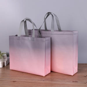 High Quality Eco-friendly Recyclable Handbag Women's Casual Foldable Tote Pouch Reusable Non-Woven Shopping Bag Customized Print