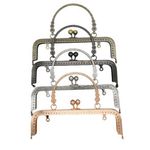 Cloxy DIY Metal Bag Making Hardware Accessories 18/20cm Bag Handle Vintage Kiss Lock Embossed Kiss Frame Square Purse Frame