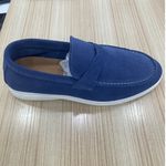 Italian men's formal shoes suede loafers flat shoes comfortable soft shoes casual leather loafers