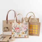Factory Custom Printed Designer Fashion Jute Tote Bag De Colores Top Quality Hand Bag Non Woven Tote Bag Wih Handle