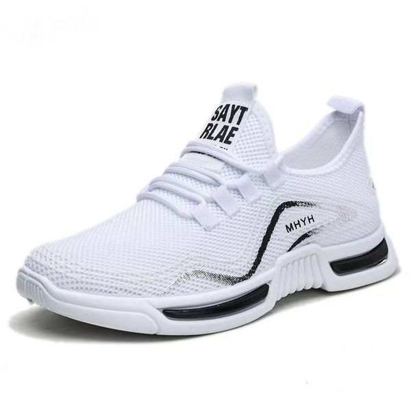 Custom Men Tennis Running Shoes Casual Trainer Sneakers White Mesh Lining Lace-Up Closure for Spring and Autumn Seasons